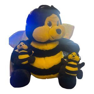Kids America Animated buzzing Stuffed Plush bee mom and baby bees. Vibrates